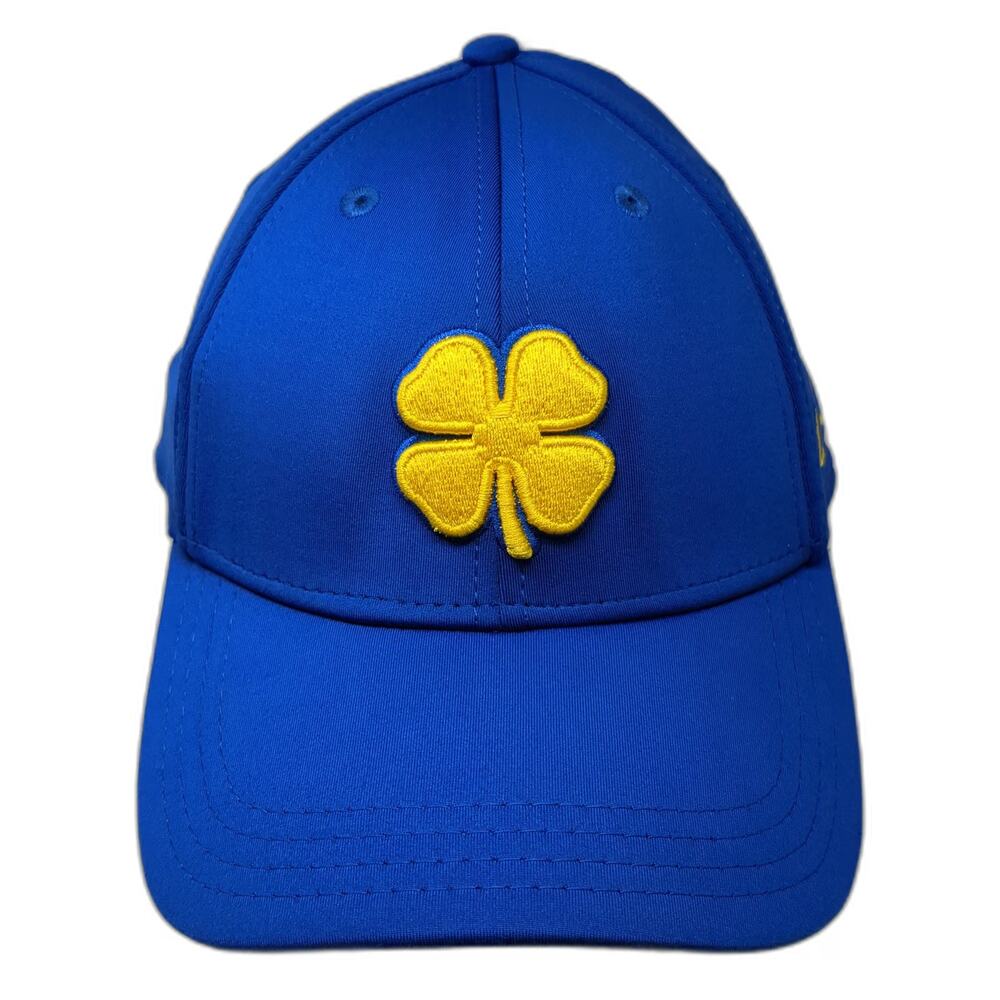 Black Clover Baseball Cap Blue XL Live Lucky Clover Logo Fitted Stretch Hat